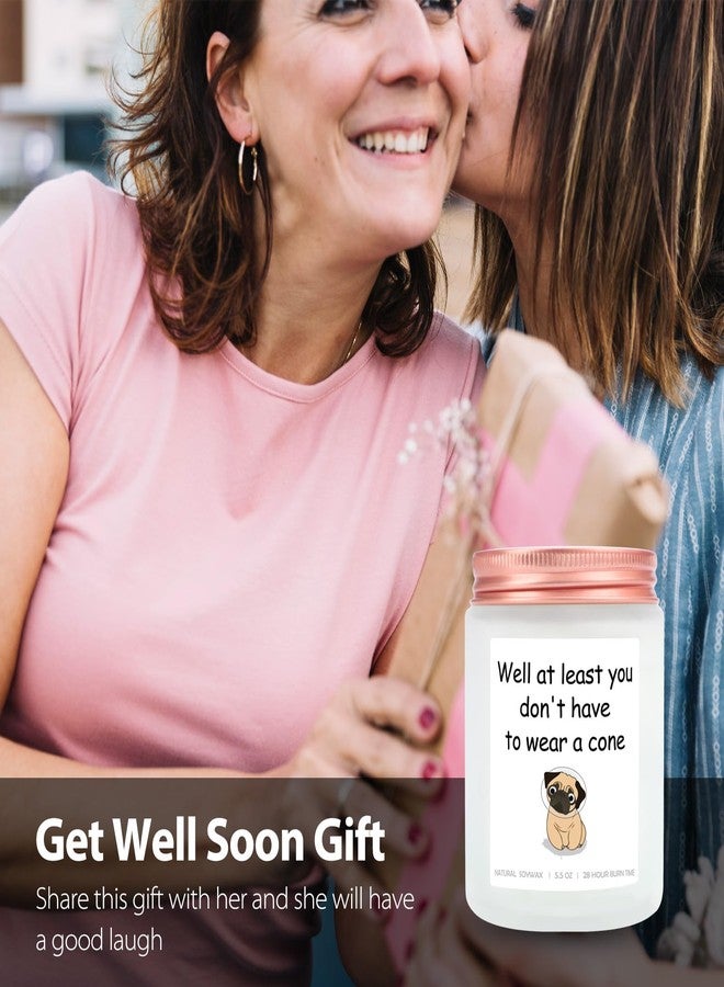 BEARAE Get Well Candle Gift, Surgery Recovery Gifts, Lavender Scented Candles Gifts for Women After Surgery, Funny Candle Gift for Women Men, at Least You Don't Have to Wear A Cone - 5.5oz - Image 2